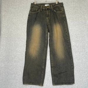 LEWKIN Brown Wide Leg Jeans Size Medium Made in Korea